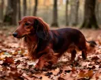 Grenat trottant dans les feuilles mortes en sous-bois